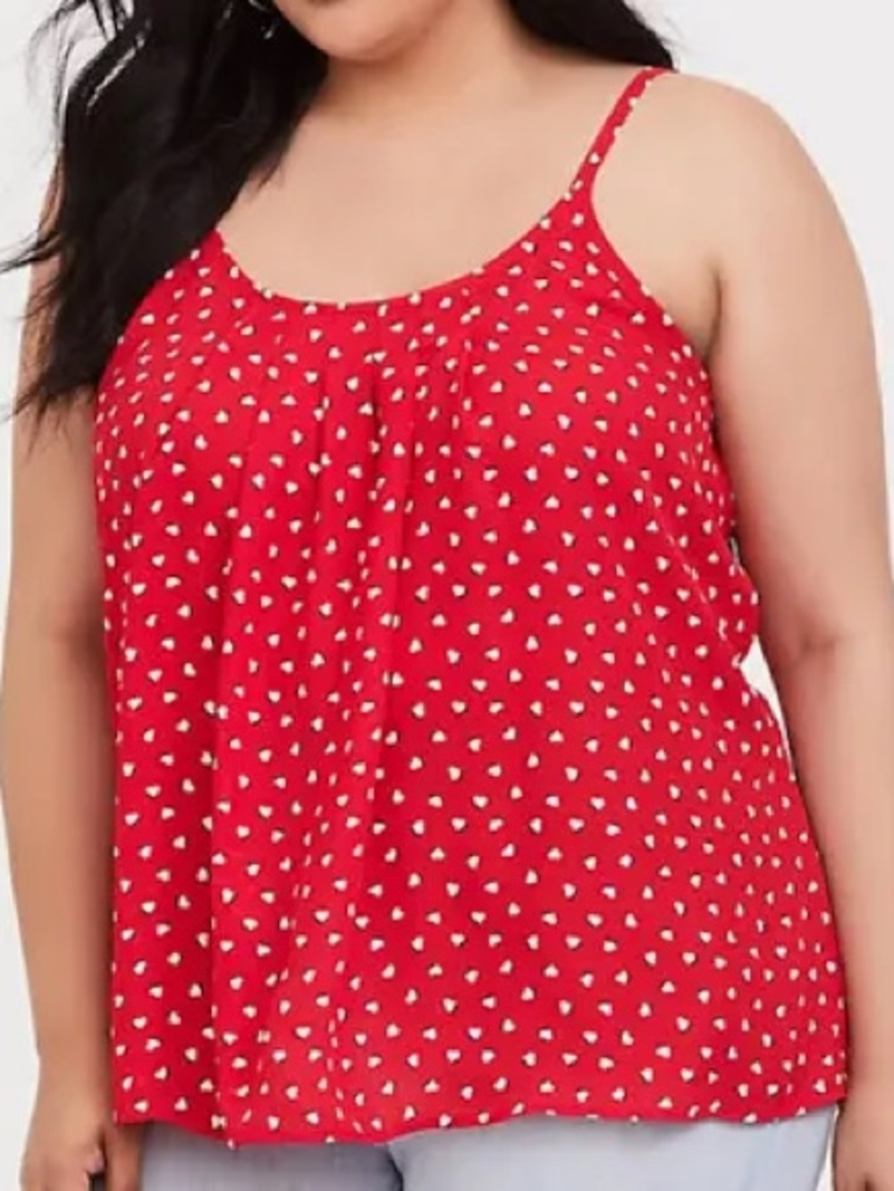 Torrid Red Heart Print Sophie Criss-Cross Cami Size 3X